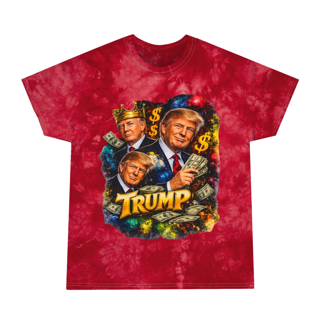 Trump Portrait Tie-Dye Tee — Bold Patriotic Graphic T-Shirt